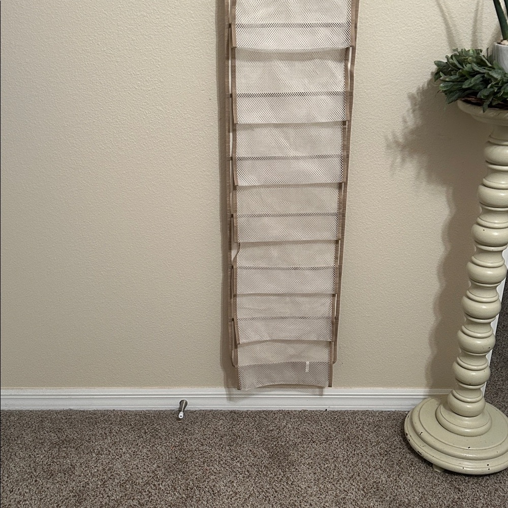 Hanging Beige Reversible Shoe and Handbag Organizer - Picture 2 of 2